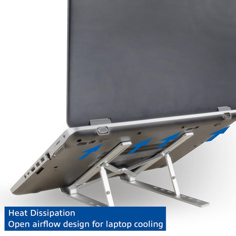 Stojak na laptopa Act Connectivity, aluminiowy, składany (aluminiowy, regulacja wysokości w 7 pozycjach)