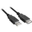 Przedłużacz Sharkoon USB 2.0 (czarny, 2 metry, podwójne ekranowanie)
