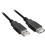 Przedłużacz Sharkoon USB 2.0 (czarny, 2 metry, podwójne ekranowanie)