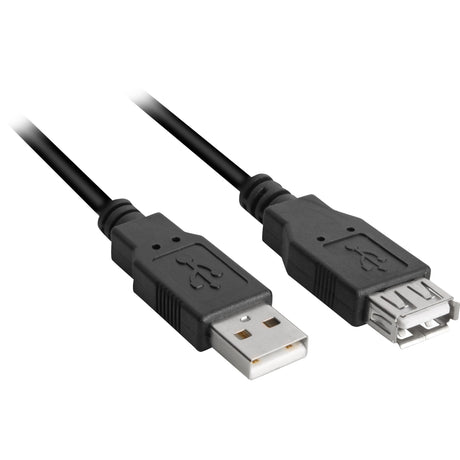 Przedłużacz Sharkoon USB 2.0 (czarny, 2 metry, podwójne ekranowanie)