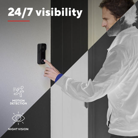 Kamera domofonowa Trust Doorcam-3000 Smart WiFi (czarna, 2,4 GHz WiFi)