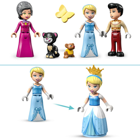Lego Disney Princess - Zamek Kopciuszka i zabawka konstrukcyjna przystojnego księcia (43206)