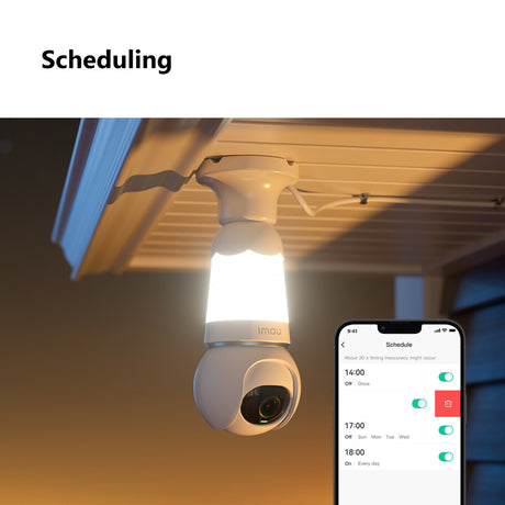 Kamera bezpieczeństwa Imou Bulb Cam 2k (biała, uniwersalna śruba e26 e27)