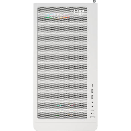 Drewniana obudowa midi tower Montech xr (biała | 1x USB-A | 1x USB-C | RGB | okno)