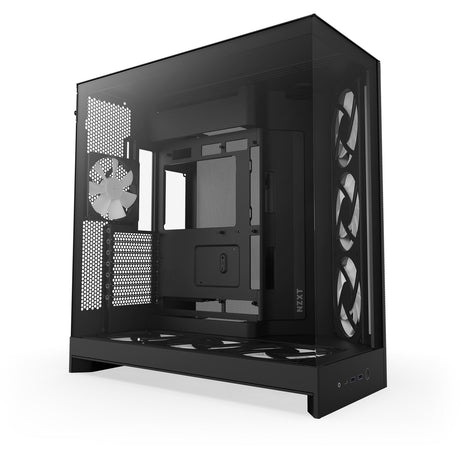 Obudowa midi tower Nzxt h9 flow rgb+ (czarna (matowa) | 2x usb-a | 1x usb-c | rgb | szkło hartowane)