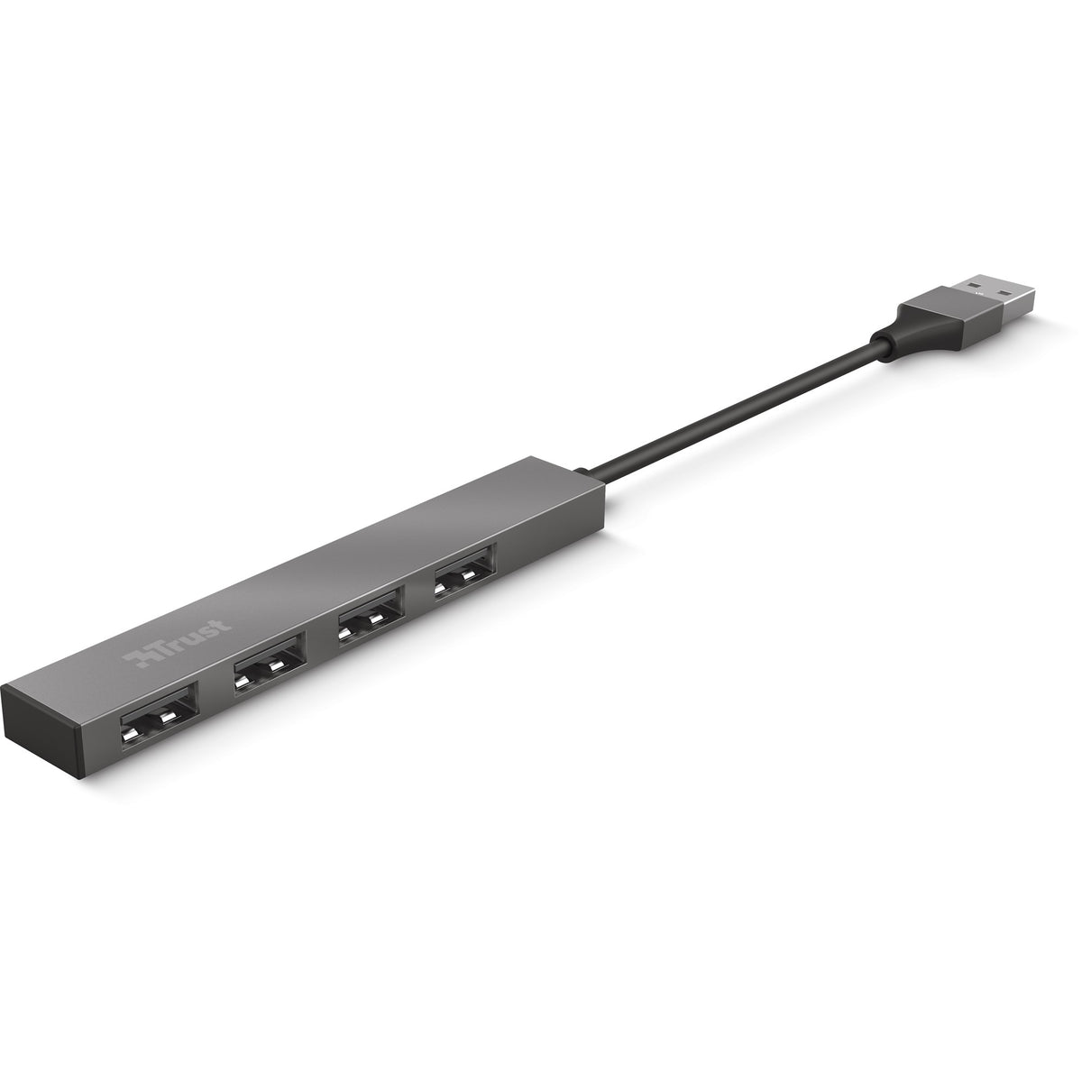 Trust Halyx aluminiowy 4-portowy koncentrator mini USB Hub USB (aluminium)