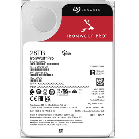 Dysk twardy Seagate ironwolf pro 28 TB (ST28000NT000, SATA 600, 24 7)