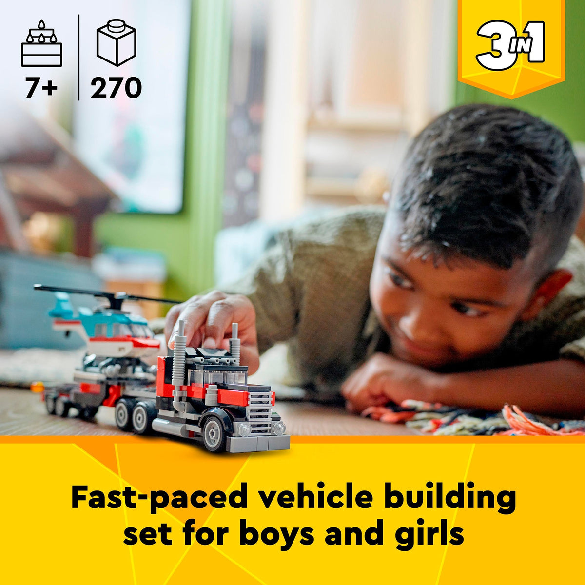 Lego Creator Ciężarówka 3w1 z helikopterem - 31146
