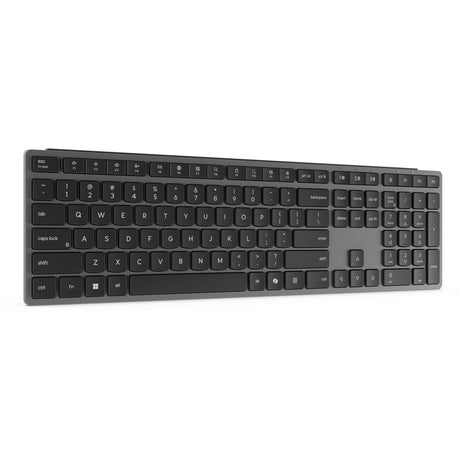 Nowoczesna bezprzewodowa klawiatura Lenovo 700 dla wielu urządzeń - zestaw stacjonarny euro103p (szary, 100%, 2,4 GHz, Bluetooth)