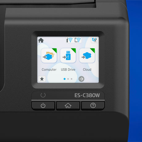 Kompaktowy skaner dokumentów A4 Epson es-c320w z łącznością Wi-Fi i ścieżką U (czarny, a4, a5, a6, b5)