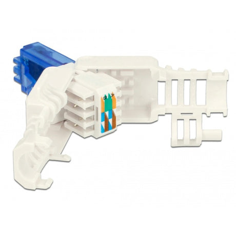 Delock wtyk rj45 kat.6a utp beznarzędziowy wtyk (biały, 2 sztuki)