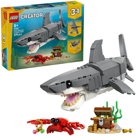 Lego: Dziki rekin ze skrzynią skarbów (31381)