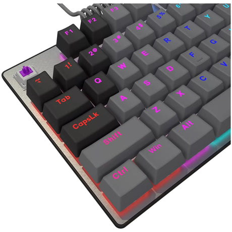 Mechaniczna klawiatura do gier Lorgar Azar 514tkl rgb (czarna, układ amerykański (qwerty), logar dream, 80% (tkl), rgb)