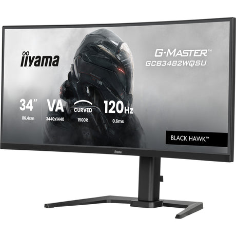 Iiyama G-Master Black Hawk GCB3482WQSU-B1 34 zakrzywiony monitor do gier Ultrawide (czarny, 2x HDMI, Display Port, 2x USB-A, USB-B, 2x USB-C, 120 Hz)
