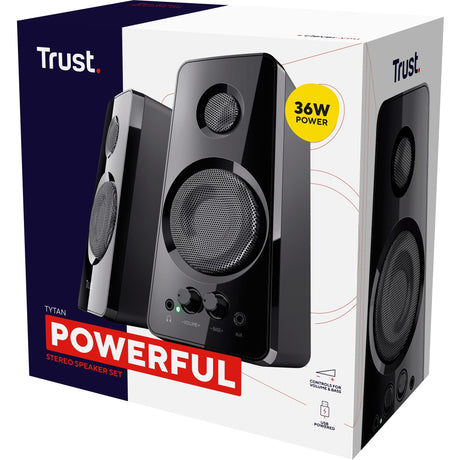 Zestaw głośników Trust Tytan 2.0 Głośnik do komputera PC (czarny)