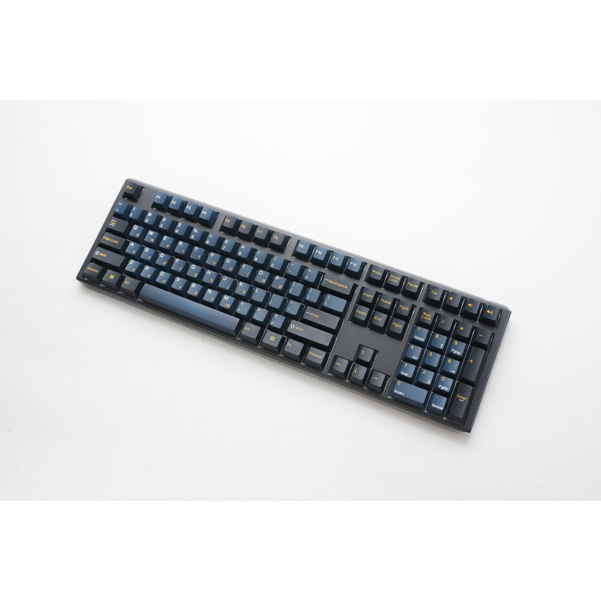Ducky one 3 pro, klawiatura do gier (czarna, układ amerykański, wiśnia mx2a niebieska, dioda rgb, double-shot pbt, mechanika szarlatanu, hot swap)