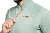 Cube half zip - damska koszulka z długim rękawem
