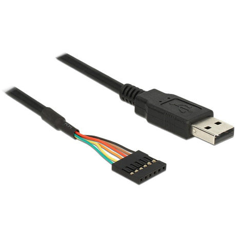 Delock konwerter USB 2.0 męski > kabel żeński z 6-pinową listwą TTL (czarny, 1,8 m)