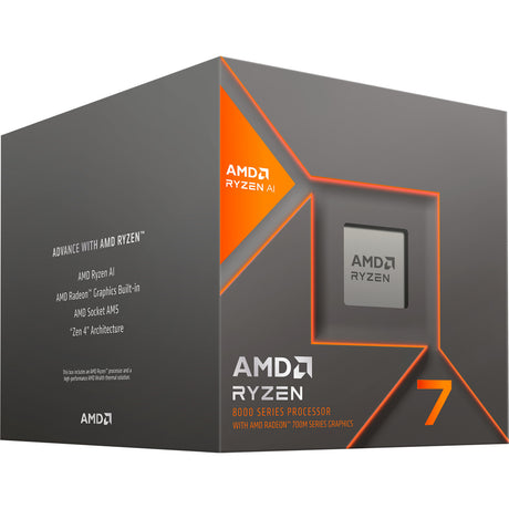 Procesor AMD Ryzen 7 8700G, 4,2 GHz (5,1 GHz Turbo Boost) z gniazdem AM5 (odblokowany, w pudełku)
