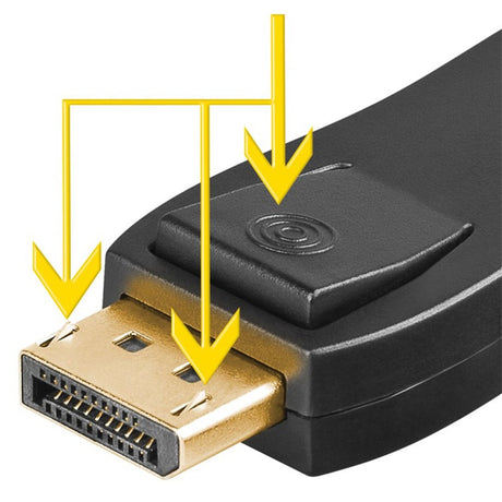 Adapter Goobay displayport > hdmi (czarny, pasywny, pozłacany)