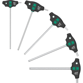Wera 454 5 hf shk zestaw 1 zestaw wkrętaków Wkrętak z rękojeścią T hex-plus z funkcją przytrzymywania (czarno-zielony, 5 sztuk)
