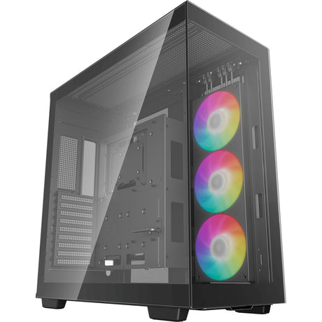 Obudowa Deepcool CH780 Midi Tower (czarna | 4x USB-A | 1x USB-C | RGB | szkło hartowane)