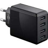 Goobay 4-kierunkowa ładowarka USB (30 W) (czarna)