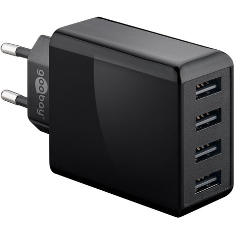 Goobay 4-kierunkowa ładowarka USB (30 W) (czarna)