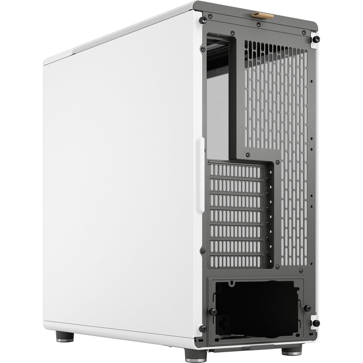Obudowa Midi Tower o konstrukcji fraktalnej (biały kolor drewna | 2x USB-A | 1x USB-C | szkło hartowane)