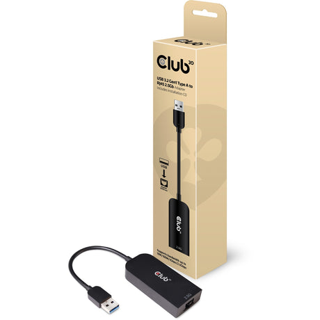 Adapter Club 3D USB-A 3.2 Gen1 > RJ-45 2,5 Gb/s (czarny, 0,16 m)