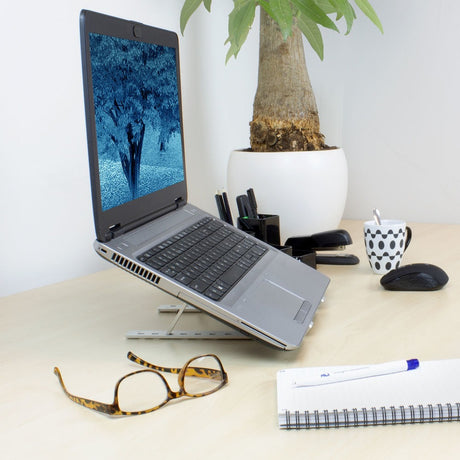 Stojak na laptopa Act Connectivity, aluminiowy, składany (aluminiowy, regulacja wysokości w 7 pozycjach)