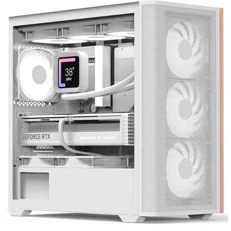 Obudowa mini tower Aerocool b301a (biała | 1x USB-A | 1x USB-C | RGB)
