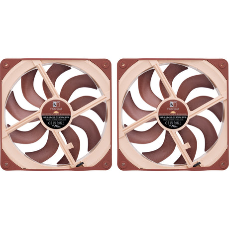 Wentylatory Noctua nf-a14x25 g2 pwm sx2-pp (brązowe, 2 sztuki, 140 x 140 x 25 mm)