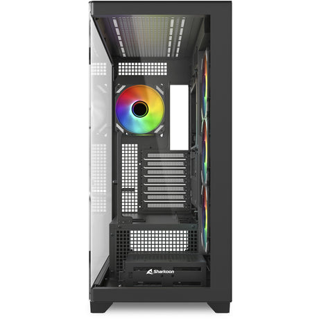 Obudowa midi tower Sharkoon Elite Shark Ca500 (czarna | 2x USB-A | 1x USB-C | RGB | szkło hartowane)