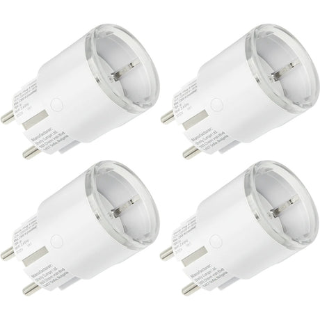 Shelly plug s gen3 smart WiFi, wtyczka 4 sztuki (biała, materia, WiFi, Bluetooth)