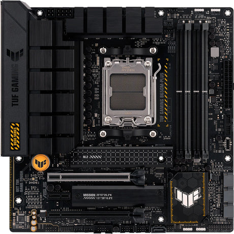 Płyta główna Asus tuf gaming b650m-plus z gniazdem am5 (czarna, raid, 2,5 gb-lan, dźwięk, µatx)