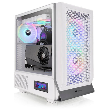 Obudowa Thermaltake Ceres 300 TG ARGB Snow Midi Tower (biała | 2x USB-A | 1x USB-C | RGB | Szkło hartowane)