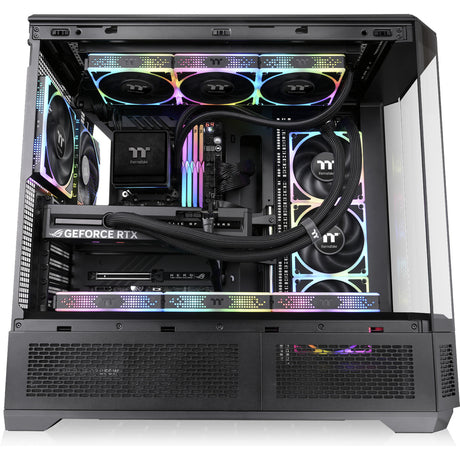 Obudowa Thermaltake View 600 tg typu big tower (czarna | 2x USB-A | 1x USB-C | szkło hartowane)