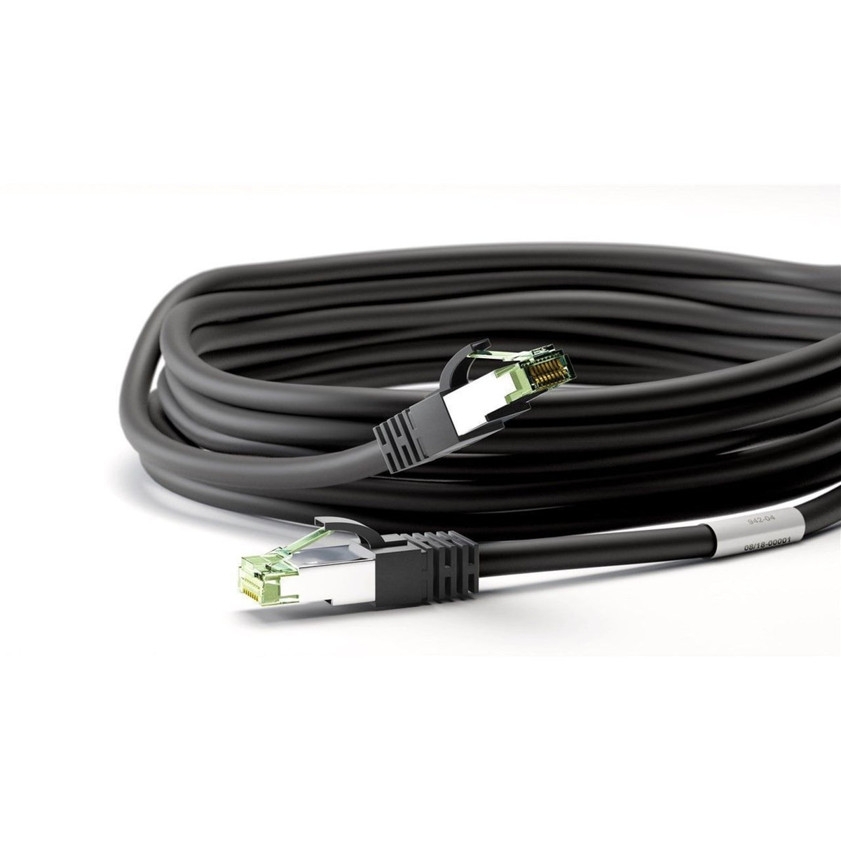 Kabel sieciowy Goobay kat. 8.1 s ftp (czarny, 0,5 metra)