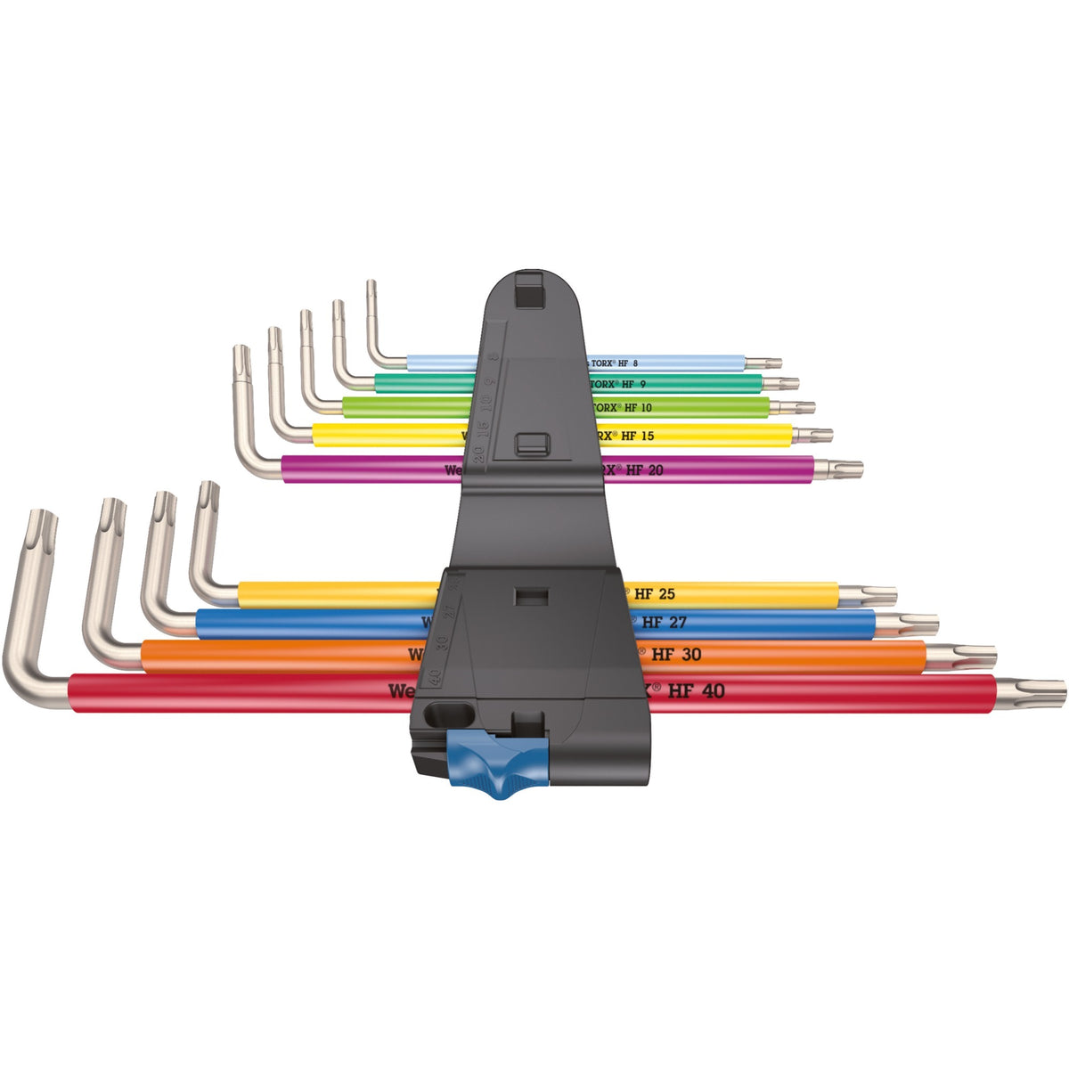 Zestaw kluczy sześciokątnych Wera torx 3967 9 tx sxl wielokolorowy hf nierdzewny 1 (9-częściowy, torx t8 do t40)