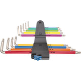 Zestaw kluczy sześciokątnych Wera torx 3967 9 tx sxl wielokolorowy hf nierdzewny 1 (9-częściowy, torx t8 do t40)