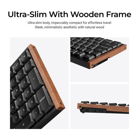 Keychron k5 ultra 8k wireless custom mechanical keyboard (zwart, us lay-out (qwerty), milk pom banana, 100%, rgb leds, lsa double-shot pbt, usb-c | 2.4 ghz | bluetooth 5.2)