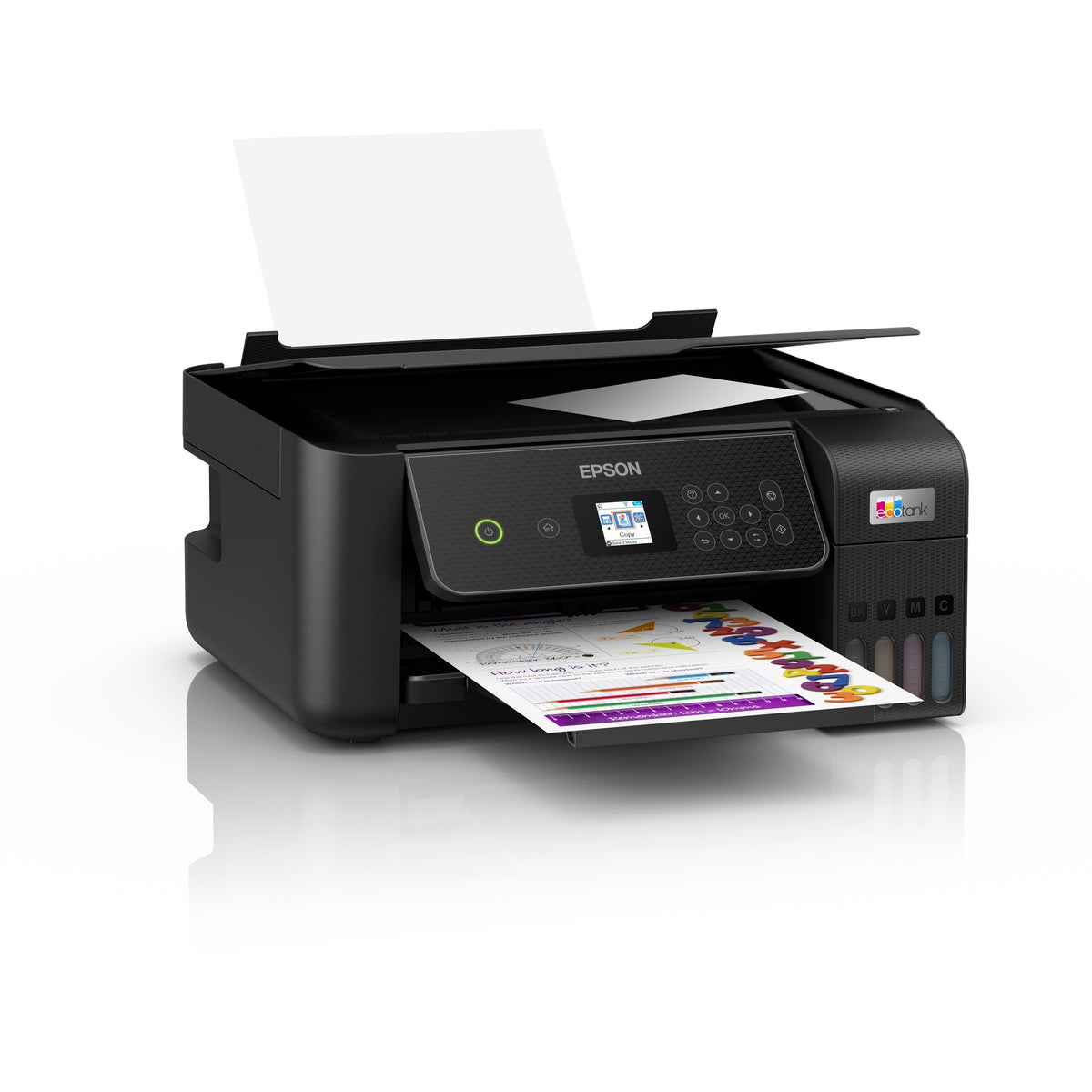 Wielofunkcyjna drukarka Wi-Fi Epson Ecotank ET-2870 A4 ze zbiornikiem atramentu Uniwersalna drukarka atramentowa (czarna, skanowanie, kopiowanie, zapas atramentu na okres do 3 lat)