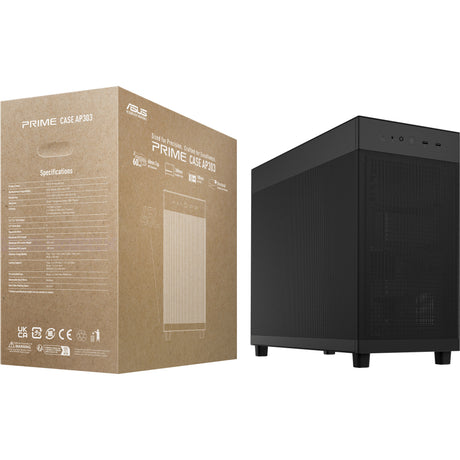 Asus Prime Ap303 - Obudowa Midi Tower z panelem siatkowym (czarna | 2x USB-A | 1x USB-C)