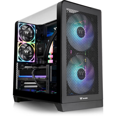 Obudowa Midi Tower Thermaltake View 390 Air (czarna | 2x USB-A | 1x USB-C | szkło hartowane)