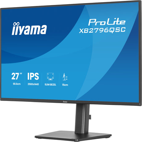 Monitor Iiyama prolite xb2796qsc-b1 27 (czarny (matowy), 75 Hz, HDMI, USB-C, audio)