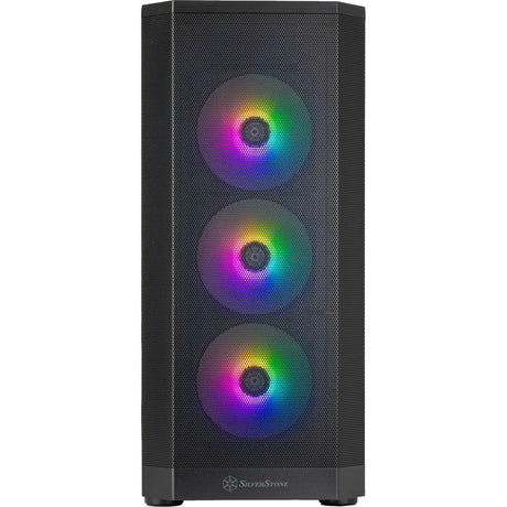 Obudowa Silverstone Fara 514x Midi Tower (czarna | 2x USB-A | 1x USB-C | RGB | szkło hartowane)