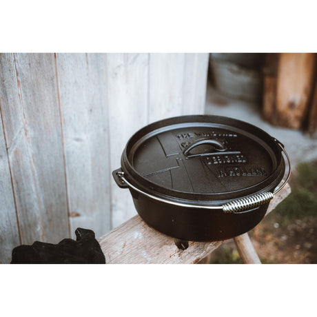 Patelnia do gotowania The Windmill Dutch Oven 6 qt bez nóg (czarna, ø 31,5 cm | 5,9 litra)
