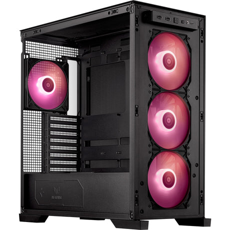 Obudowa midi tower Asus tuf gaming gt302 argb (czarna | 2x usb-a | 1x usb-c | rgb | szkło hartowane)