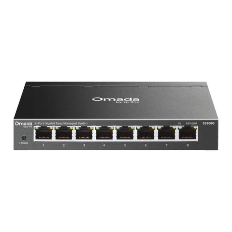 8-portowy, gigabitowy, łatwy w zarządzaniu przełącznik Tp-Link Omada ES208G (czarny)